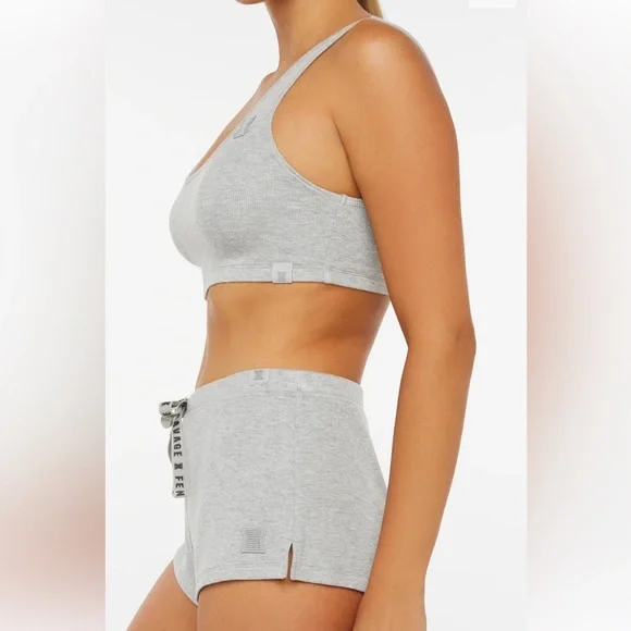 NWOT Savage X Fenty Ribbed Crop and Shorts Set - Picture 3 of 10